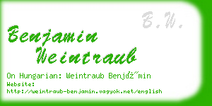 benjamin weintraub business card